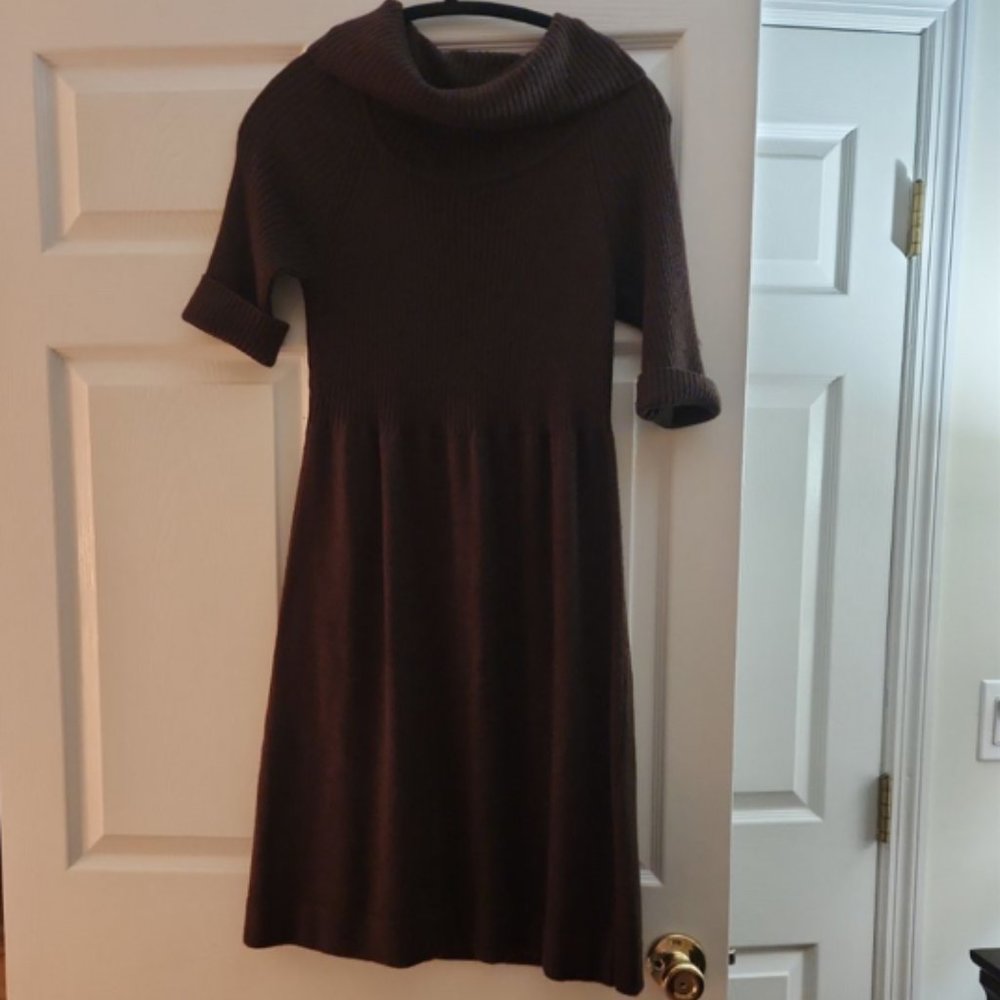 Loft Maroon long sleeve dress
